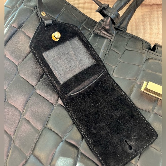 A.BELLUCCI Handbag Italian Leather Tote-attached ID card holder - Picture 6 of 12